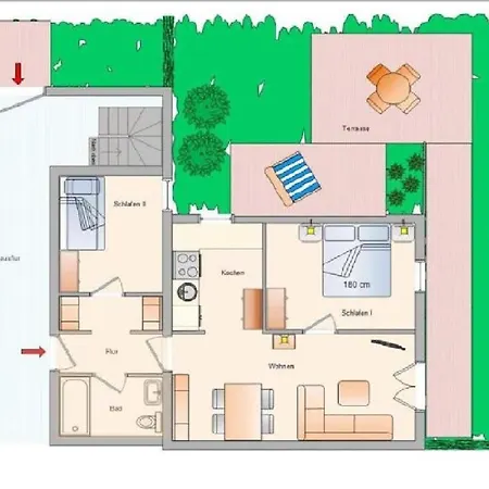 شقة Wangerrose - Familienwohnung Fuer Gross Und Klein Und Hundefreunde فانجر أوخه